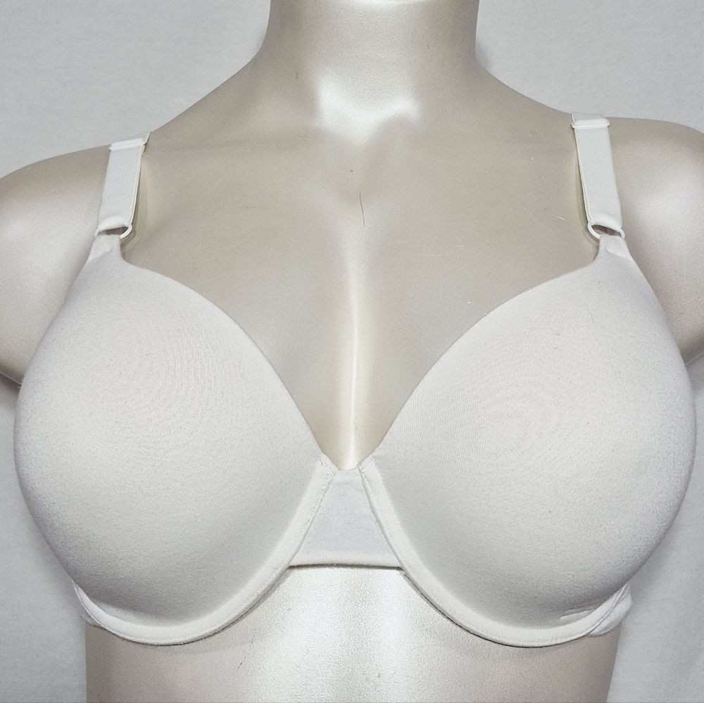 42C Fruit Of The Loom 90% Cotton Unlined Seamless Cup Underwire Bra White NWOT